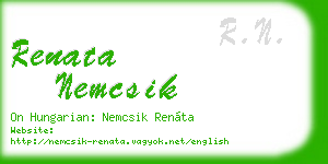 renata nemcsik business card